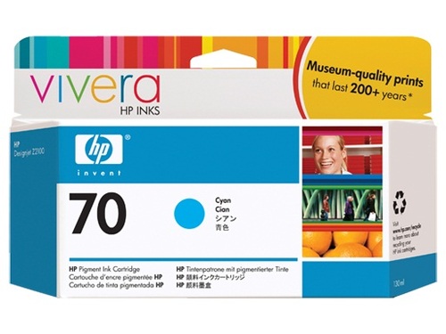 ראש דיו ציאן HP 70 130-ml C9452A למדפסות Z3100. Z3200. Z5200. Z2100 מקורי
