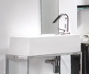 כיור רחצה בציר UGO 350 טיטן קוורץ לבן