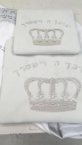 סט טלית עם כתר וכיסוי אימפלא תואם דגם 666
