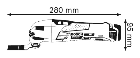 גוף מסור/ מלטשת רב שימושי BOSCH GOP 12V-LI