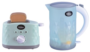 סט קומקום חשמלי וטוסטר לילדים 4 חלקים