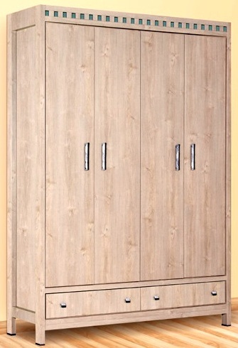 ארון בגדים לחדר ילדים 4 דלתות דגם 2110