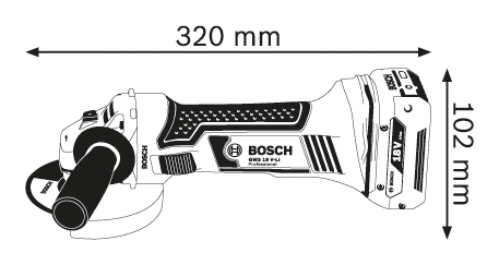 משחזת זוית נטענת BOSCH GWS 18-125V-LI