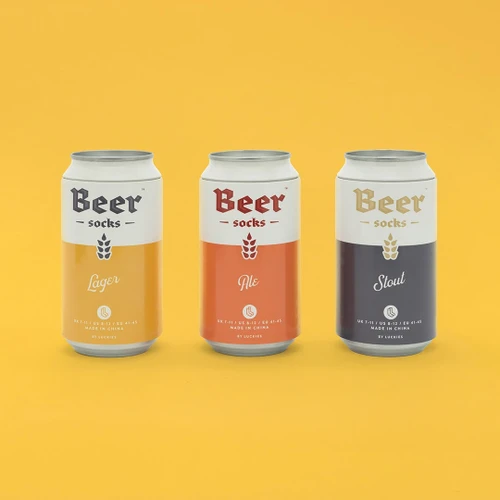 גרביים בפחית דמוי בירה  Beer Socks