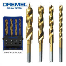 סט מקדחי טיטניום מחודדים לעץ 636 תוצרת DREMEL