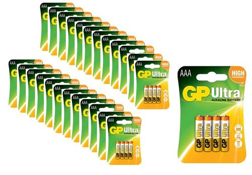 מארז  100 סוללות AAA אולטרה אלקליין GP ULTRA alkaline מלאי מיידי