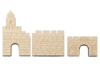 חיתוכי עץ בצורת חומות אבירים, 10 סטים