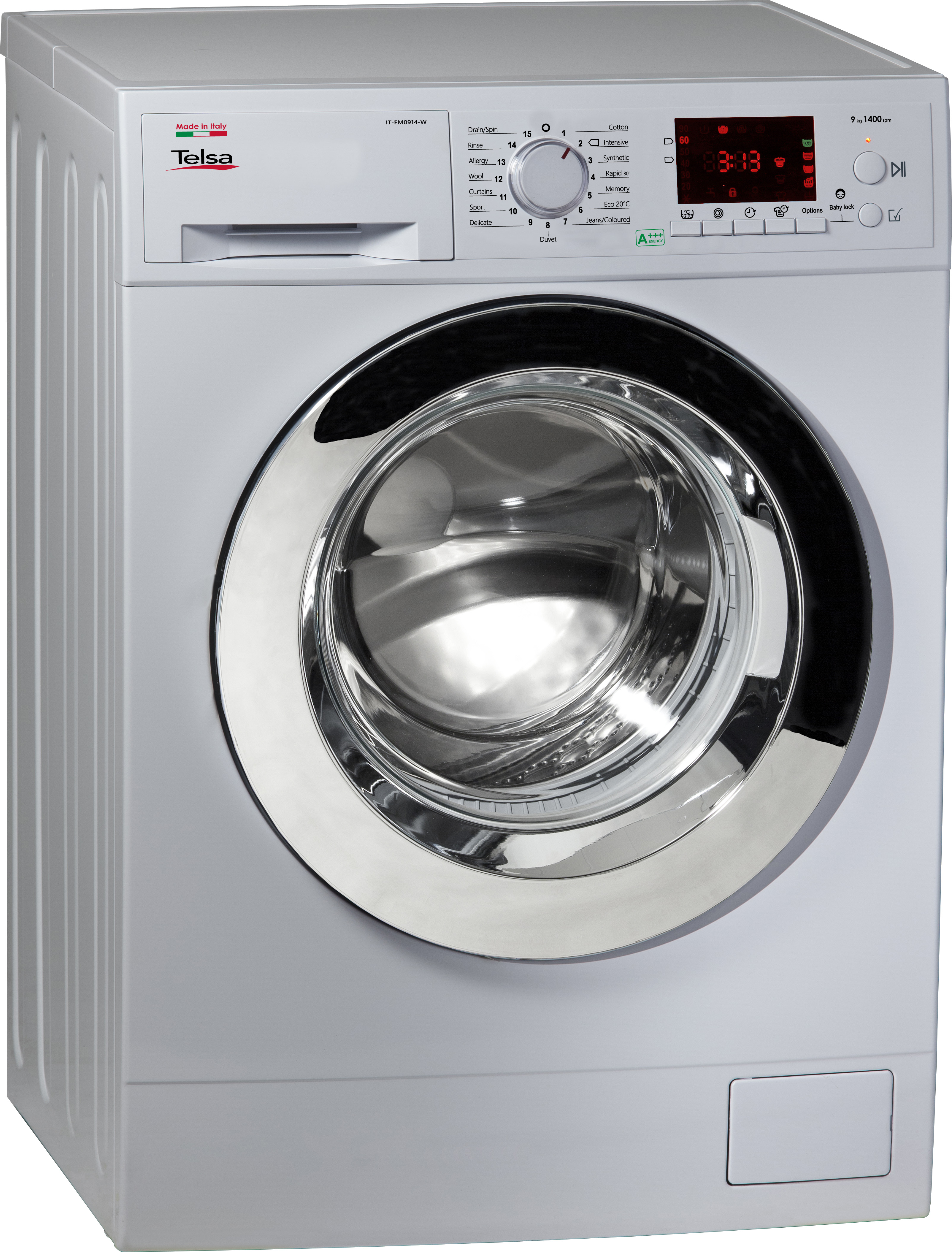 מכונת כביסה TELSA דגם FM0914-S טלסה כסוף