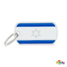 תג שם עם חריטה דגל ישראל