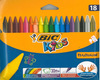 18 צבעי פסטל BIC דקים איכותיים