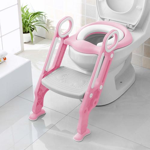 ישבנון מרופד לפעוט עם מונע החלקה ומונע התזה - ורוד