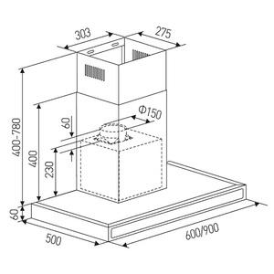 קולט אדים Ly Vent דגם LV-F-518/60 ליוונט לי וונט