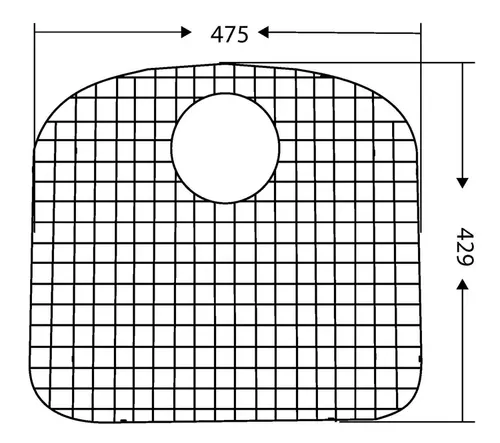 רשת תחתית לכיור WAVE GRID 1 מנירוסטה של בלנקו.