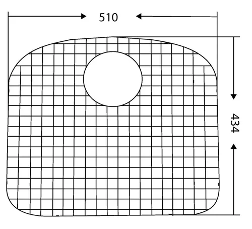 רשת תחתית לכיור דיאמונד GRID 2 נירוסטה ניגא, מותג בלנקו.
