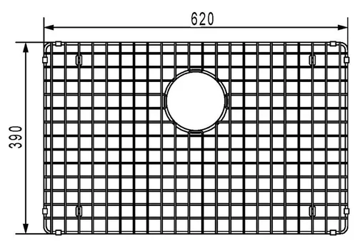 רשת תחתית נירוסטה לכיורי 700 GRID 8, מותג ניגא, דגם BLANCO.