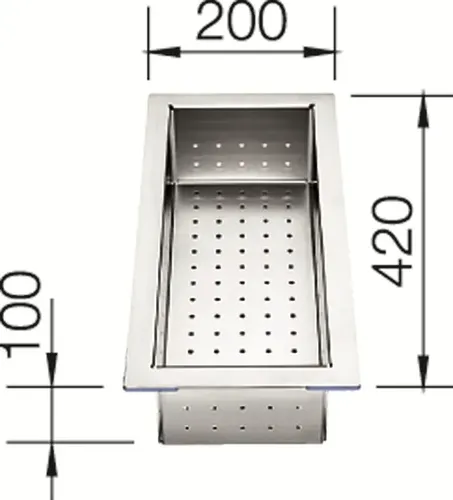 קעריות שאריות נירוסטה ל-SteelArt B 219649 מבית בלנקו, אביזר משלים לכיור מטבח.