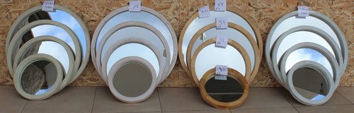 מראה עגולה עץ-54 ס