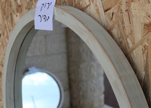 מראה עגולה עץ-54 ס