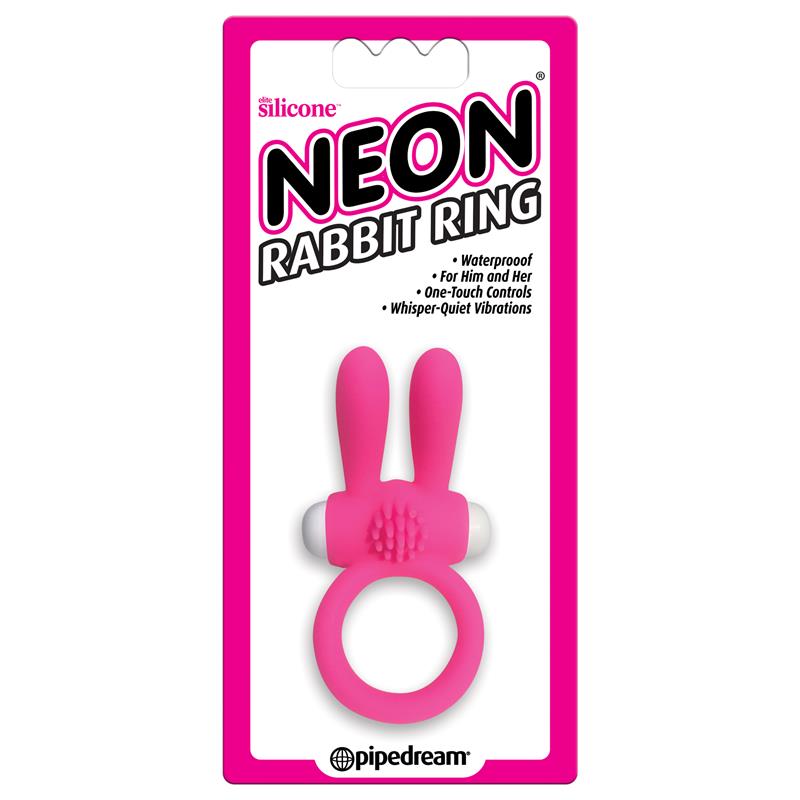 טבעת רטט סיליקון  Pipedream- Neon Rabbit Ring 