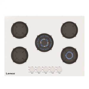 כיריים גז זכוכית לבנה Lenco LGH-7508WH
