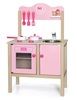 מטבח לילדים וורוד מלאכיות עם כיור, תנור, ארון ו-10 פרטי איבזור