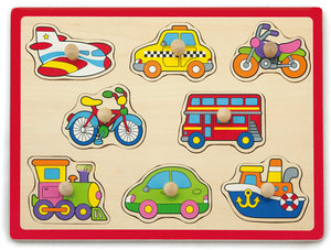 פאזל כפתורי עץ - מכוניות