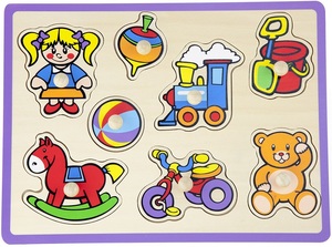 פאזל כפתורי עץ - צעצועים