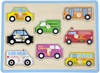 פאזל כפתורי עץ - כלי רכב
