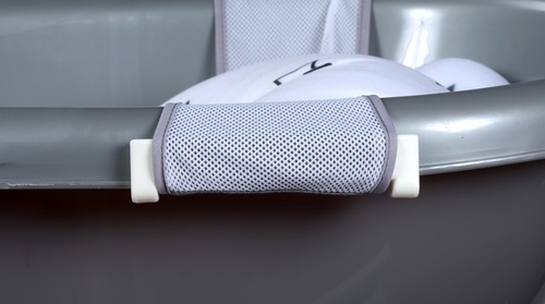 צף-קל - כרית אמבטיה לתינוק רצועות אבטחה - אפור כוכבים