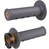 גריפים עם נעילה וידית מצערת אפור - ODI V2 LOCK ON HALF WAFFLE 