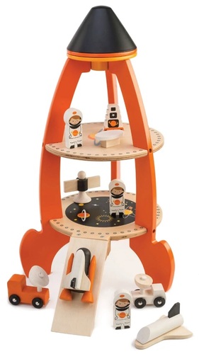 סט חלליות קוסמי מעץ 10 חלקים