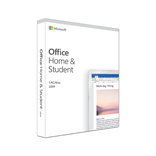 Office Home and Student 2019 English Medialess  -  FOR WIN 10, MacOS 10.12