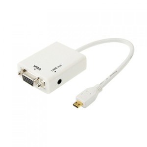 כבל מתאם מיקרו HDMI לVGA כולל אודיו