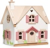 בית בובות 2 קומות עם דופן נפתחת Cottontail Cottage וסט ריהוט רטרו 10 חלקים