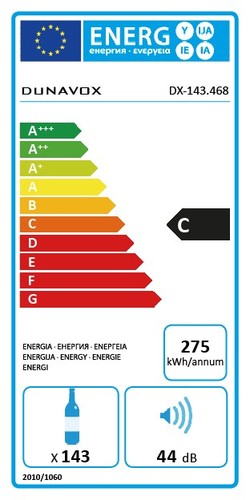  מקרר יין Dunavox DX-143.468ss