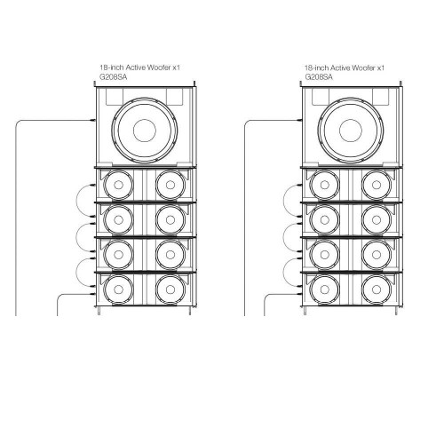 רמקול סאב וופר מוגבר מדגם SoundKing Active Line Array Sub G210SA