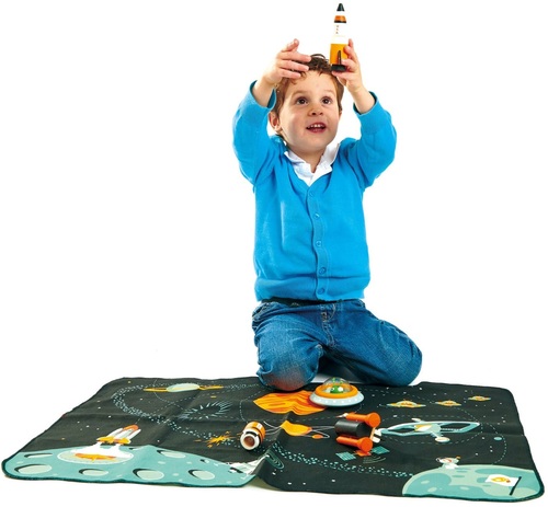 שטיח משחק + חלליות וחייזר - הרפתקאה בחלל