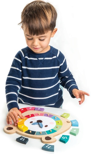 שעון דוב פאזל צבעוני ללימוד צבעים ומספרים