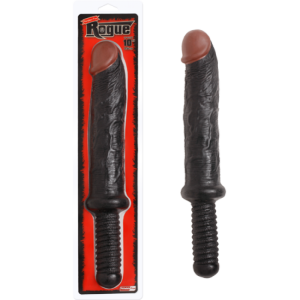 ROGUE - דילדו חרב שחור 25 ס"מ חדירה ברשת אהבה ותשוקה