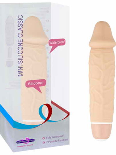 ויברטור מיני מסיליקון  לחדירה Seven Creations - Mini Silicone Classic