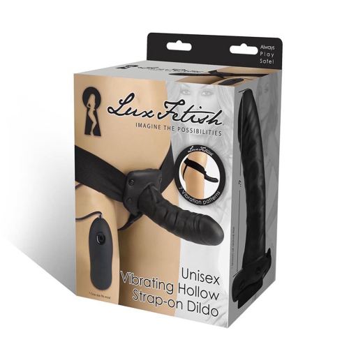 תותב סטרפ און רוטט איכותי לגבר Lux Fetish - Hollow Strap On