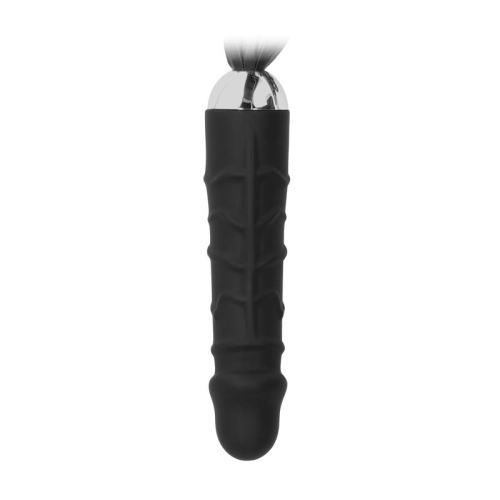 שוט זנבות עם דילדו סיליקון SHOTS OUCH! Black Whip With Dilldo