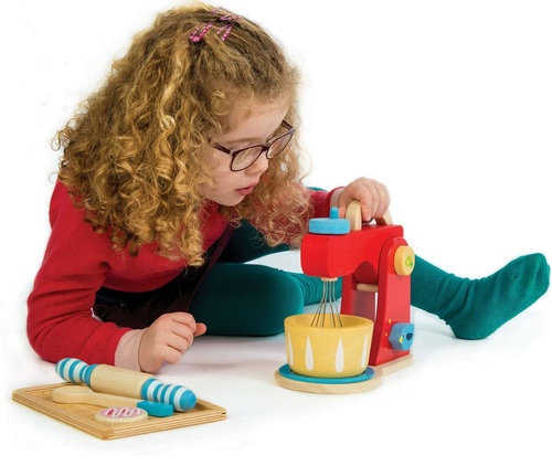סט מיקסר ואפיה מעץ מלא 7 חלקים