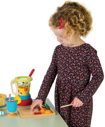 סט בלנדר להכנת שייקים מעץ מלא 15 חלקים