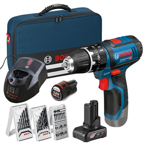 מברגה/ מקדחה כולל אביזרים BOSCH GSR 12V-15-2-LI
