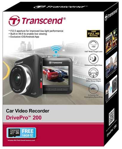 מצלמה ברכב Transcend DrivePro 200