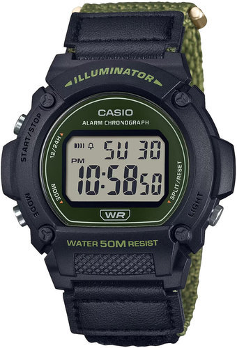 שעון לחיילים לצבא CASIO W-219HB-3A רצועת בד קסיו