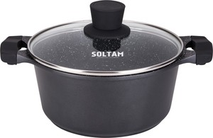 סיר 32 ס"מ, 9.9 ליטר סדרת SOLTAM Magma Black סולתם