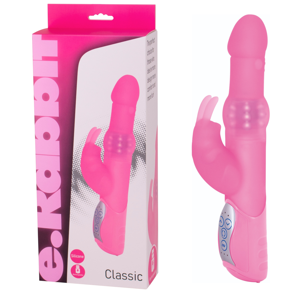 ויברטור פנינים  עוצמתי נטען מסליקון  e-rabbit Classic