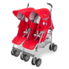 עגלת תאומים twin techno אדומה מקלארן maclaren מגיל לידה ועד משקל 30 ק"ג
